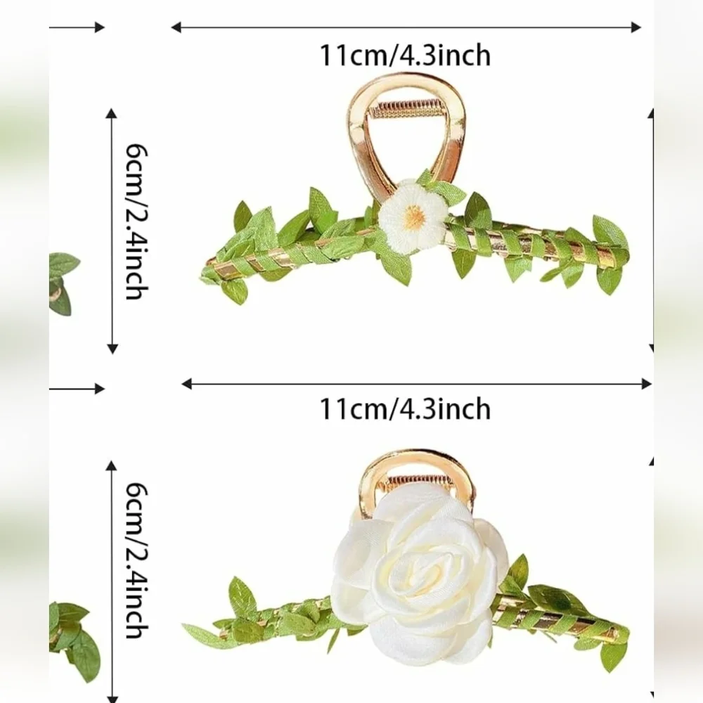 ITingstere 2 Piece Non-Slip Metal Butterfly Flower Clips